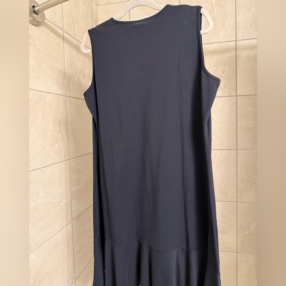 NWT AnaClare sleeveless black A-line dress with bottom ruffle, size XL - Picture 2 of 4